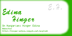 edina hinger business card